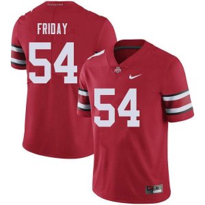 Men's Ohio State Buckeyes #54 Tyler Friday Red Nike NCAA College Football Jersey Discount ZQJ1644DB